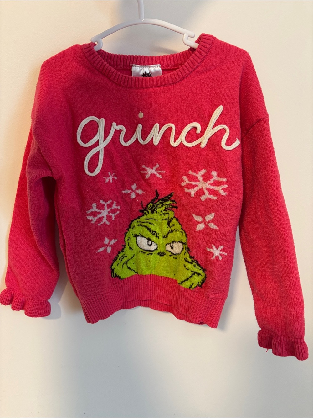 Kids' Red Grinch Holiday Sweater
